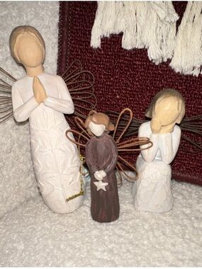 Willow Tree Angel Trio in White and Brown